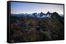 Trail Running in the North Cascades, Washington-Steven Gnam-Framed Stretched Canvas