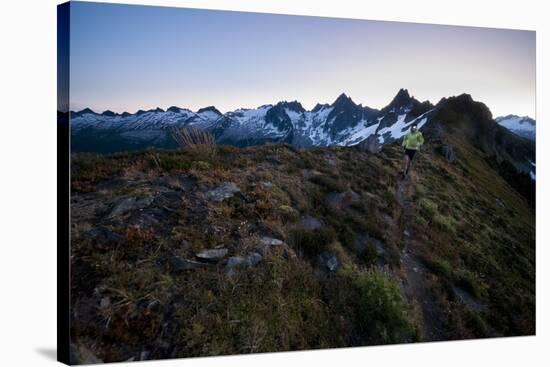 Trail Running in the North Cascades, Washington-Steven Gnam-Stretched Canvas