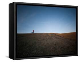 Trail Running Man-Kevin Lange-Framed Stretched Canvas