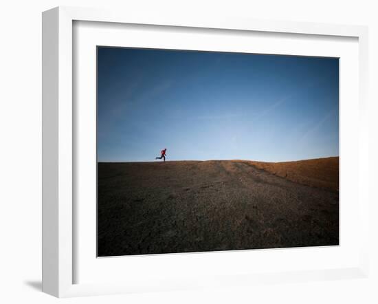 Trail Running Man-Kevin Lange-Framed Photographic Print