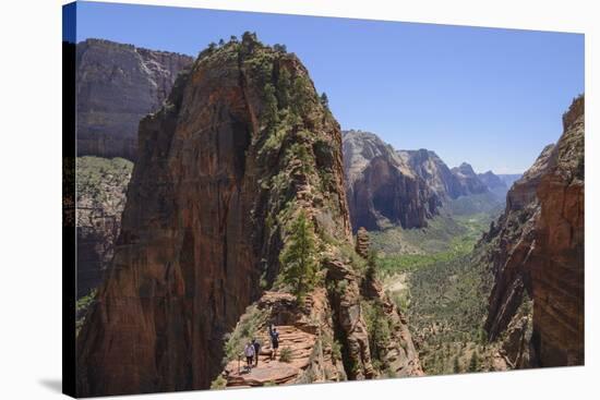 Trail to Angels Landing, Zion National Park, Utah, United States of America, North America-Gary-Stretched Canvas