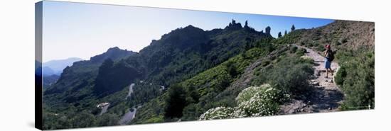 Trail to Roque Nublo, Gran Canaria, Canary Islands, Spain, Europe-Kim Hart-Stretched Canvas