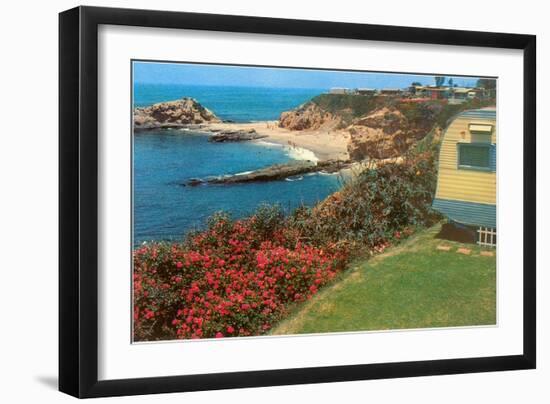 Trailer by the Sea-null-Framed Art Print