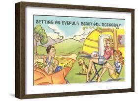 Trailer Cartoon-null-Framed Art Print