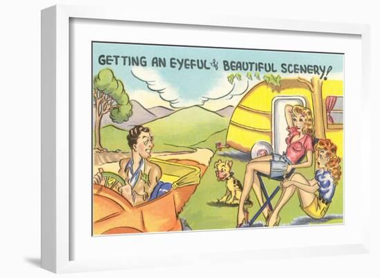 Trailer Cartoon-null-Framed Art Print