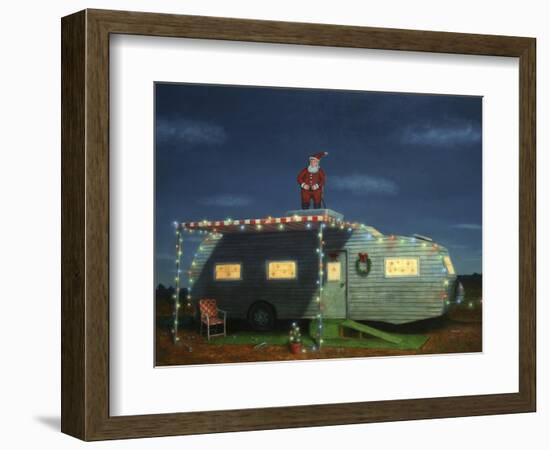 Trailer House Christmas-James W Johnson-Framed Giclee Print