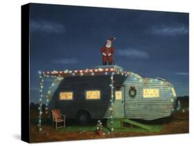 Trailer House Christmas-James W Johnson-Stretched Canvas