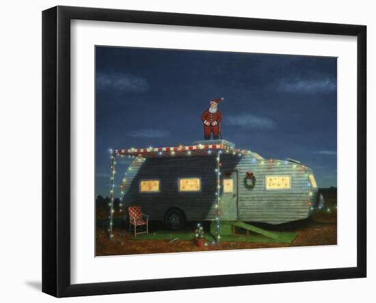 Trailer House Christmas-James W Johnson-Framed Giclee Print