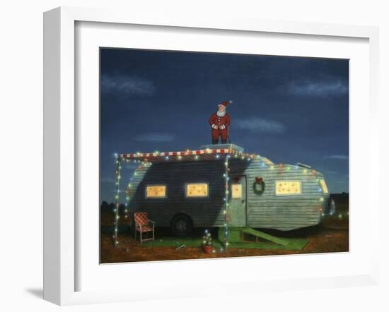 Trailer House Christmas-James W Johnson-Framed Giclee Print