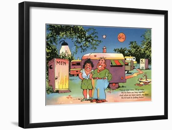 Trailer Park Cartoon-null-Framed Art Print