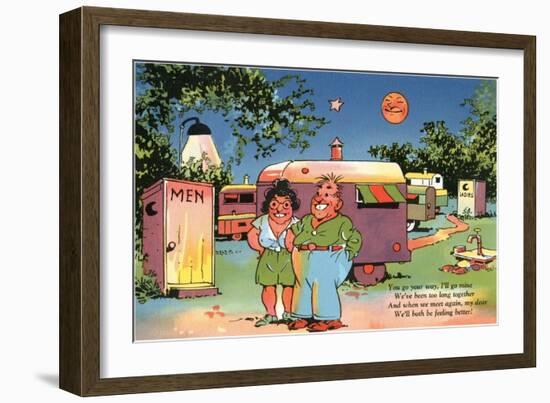 Trailer Park Cartoon-null-Framed Art Print