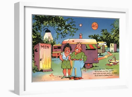 Trailer Park Cartoon-null-Framed Art Print