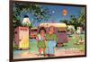 Trailer Park Cartoon-null-Framed Art Print