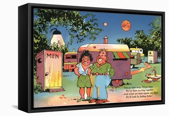 Trailer Park Cartoon-null-Framed Stretched Canvas