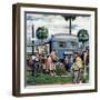 "Trailer Park Garden", February 2, 1952-Stevan Dohanos-Framed Premium Giclee Print