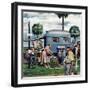 "Trailer Park Garden", February 2, 1952-Stevan Dohanos-Framed Premium Giclee Print