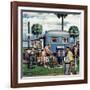 "Trailer Park Garden", February 2, 1952-Stevan Dohanos-Framed Giclee Print