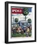 "Trailer Park Garden" Saturday Evening Post Cover, February 2, 1952-Stevan Dohanos-Framed Giclee Print