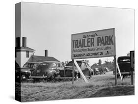 Trailer Park Sign-Marion Post Wolcott-Stretched Canvas