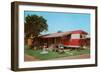 Trailer with Awning in Park-null-Framed Art Print