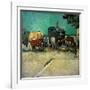 Trailers, Bohemian Encampment in the Vicinity of Arles (Oil on Canvas, 1888)-Vincent van Gogh-Framed Giclee Print