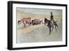 Trailing Texas Longhorns-Frederic Sackrider Remington-Framed Giclee Print