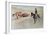 Trailing Texas Longhorns-Frederic Sackrider Remington-Framed Giclee Print