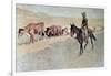 Trailing Texas Longhorns-Frederic Sackrider Remington-Framed Giclee Print