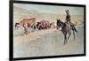 Trailing Texas Longhorns-Frederic Sackrider Remington-Framed Giclee Print