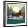 Trailside Animals III-Victoria Barnes-Framed Art Print