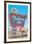 Trailway Inn, Vintage Motel-null-Framed Art Print