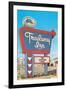 Trailway Inn, Vintage Motel-null-Framed Art Print