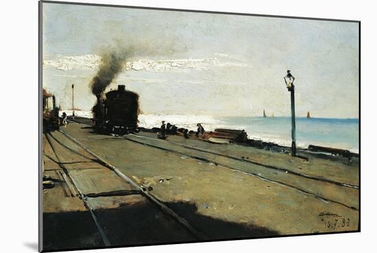 Train, 16 July 1883-Lorenzo Delleani-Mounted Giclee Print