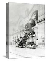 Train Accident at the Gare Montparnasse in Paris on 22nd October 1895-null-Stretched Canvas