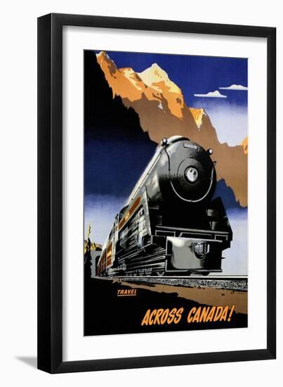 Train Across Canada-null-Framed Art Print