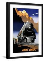 Train Across Canada-null-Framed Art Print