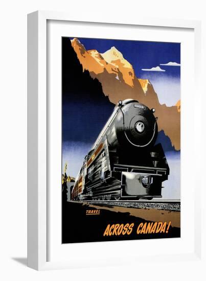 Train Across Canada-null-Framed Art Print