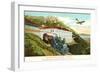 Train and Monoplane, Mt. Tamalpais-null-Framed Art Print