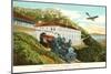 Train and Monoplane, Mt. Tamalpais-null-Mounted Art Print