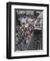 Train Ariving at Crowded Platform in New Delhi Train Station, Delhi, India-Eitan Simanor-Framed Photographic Print