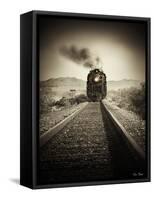 Train Arrival II-David Drost-Framed Stretched Canvas
