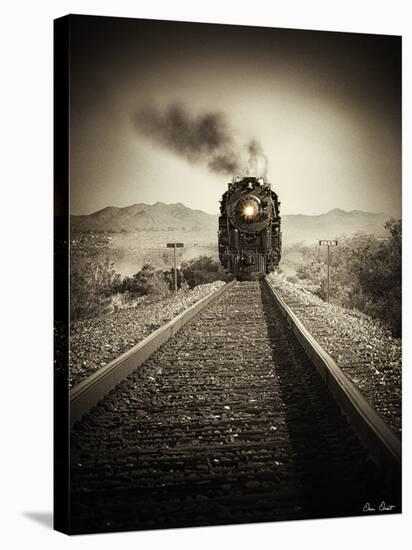 Train Arrival II-David Drost-Stretched Canvas