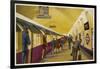 Train Arrives at Wood Green Station London-William Mcdowell-Framed Art Print