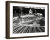 Train Arriving at Switching Station-null-Framed Photographic Print