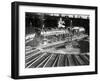 Train Arriving at Switching Station-null-Framed Photographic Print