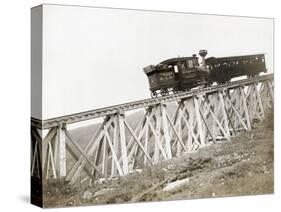 Train Ascending Mount Washington-null-Stretched Canvas