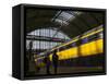 Train at Central Station, Amsterdam, Netherlands-Keren Su-Framed Stretched Canvas