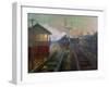 Train at Night C.1890-Lionel Walden-Framed Giclee Print