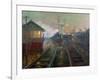 Train at Night C.1890-Lionel Walden-Framed Giclee Print