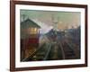 Train at Night C.1890-Lionel Walden-Framed Giclee Print